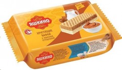 Вафли, Яшкино 200 г с вареной сгущенкой