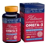 Омега-3 Кардио актив, Sense of Life (Сенс оф Лайф) софтгель-капсулы 1360 мг 60 шт Platinum БАД