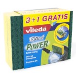 Губка для посуды, Vileda (Виледа) 3+1 шт Пауэр экстра очищение