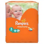 Подгузники, Pampers (Памперс) 4-9 кг р. 3 №78 слип энд плей миди