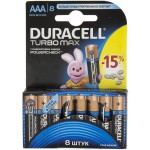 Батарейки, Duracell (Дюраселл) 8 шт арт. LR03 Турбо ААА алкалиновые 1.5 V