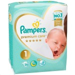 Подгузники, Pampers (Памперс) 2-5 кг р. 1 20 шт премиум кеа ньюборн