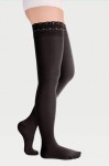 Чулки компрессионные женские, Luomma (Люомма) р. L (4) арт. ID-301 нормал (62-71 см) Идеалиста 2 класс компрессии плотные с ажурной резинкой черные